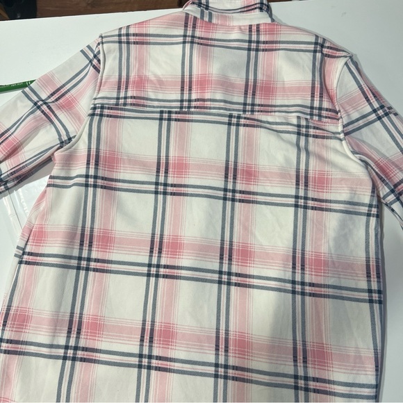 Pink and White Plaid Button-Up Shirt‎ - Picture 15 of 16
